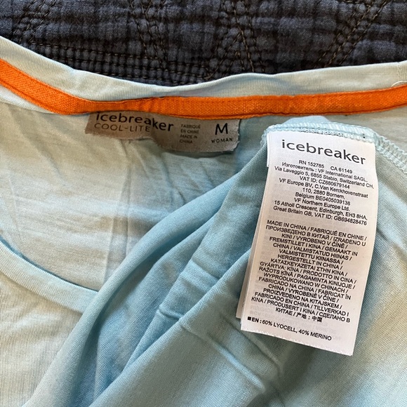 Icebreaker Light Blue Merino Wool Blend Shirt - Picture 3 of 3